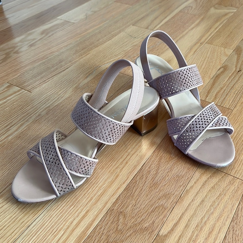 Tan Aquatalia Strappy Dress Sandals